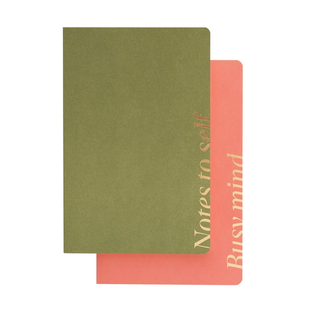 Kokonote - Set Of 2 A5 Pesto Blossom s Basic Studio Notitieboek - Multicolours